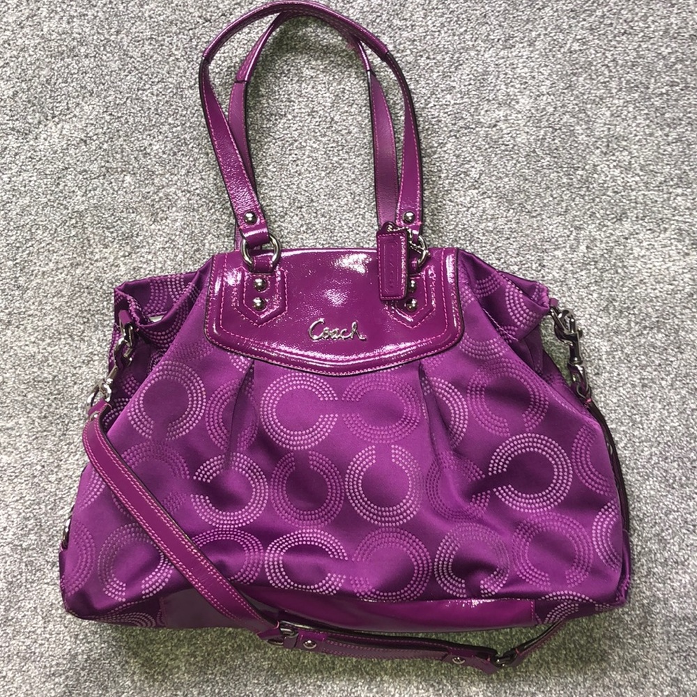 Used Opt Art Coach Handbag